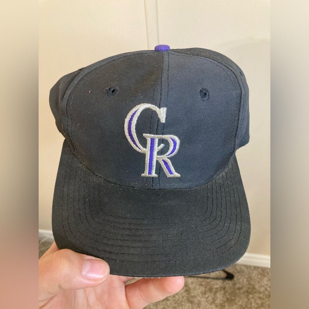 Vintage Colorado Rockies Snapback Black MLB Hat